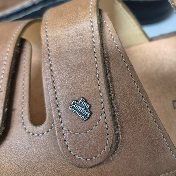 41 Finn Comfort Germany Baltram Tan Leather Sandals - Picture 5 of 10